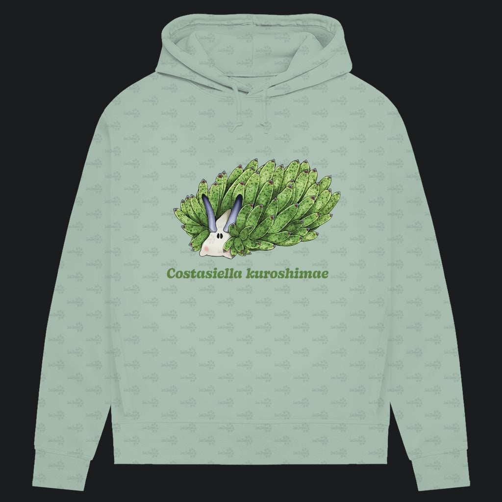 Damen Bio Hoodie mit Seitentaschen | Blattschaf Leafsheep Costasiella kuroshimae