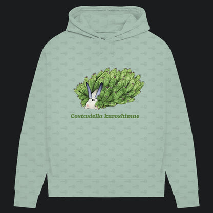 Damen Bio Hoodie mit Seitentaschen | Blattschaf Leafsheep Costasiella kuroshimae