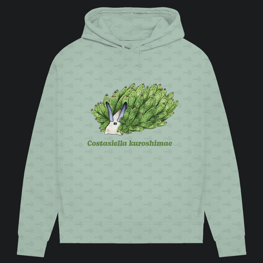Damen Bio Hoodie mit Seitentaschen | Blattschaf Leafsheep Costasiella kuroshimae