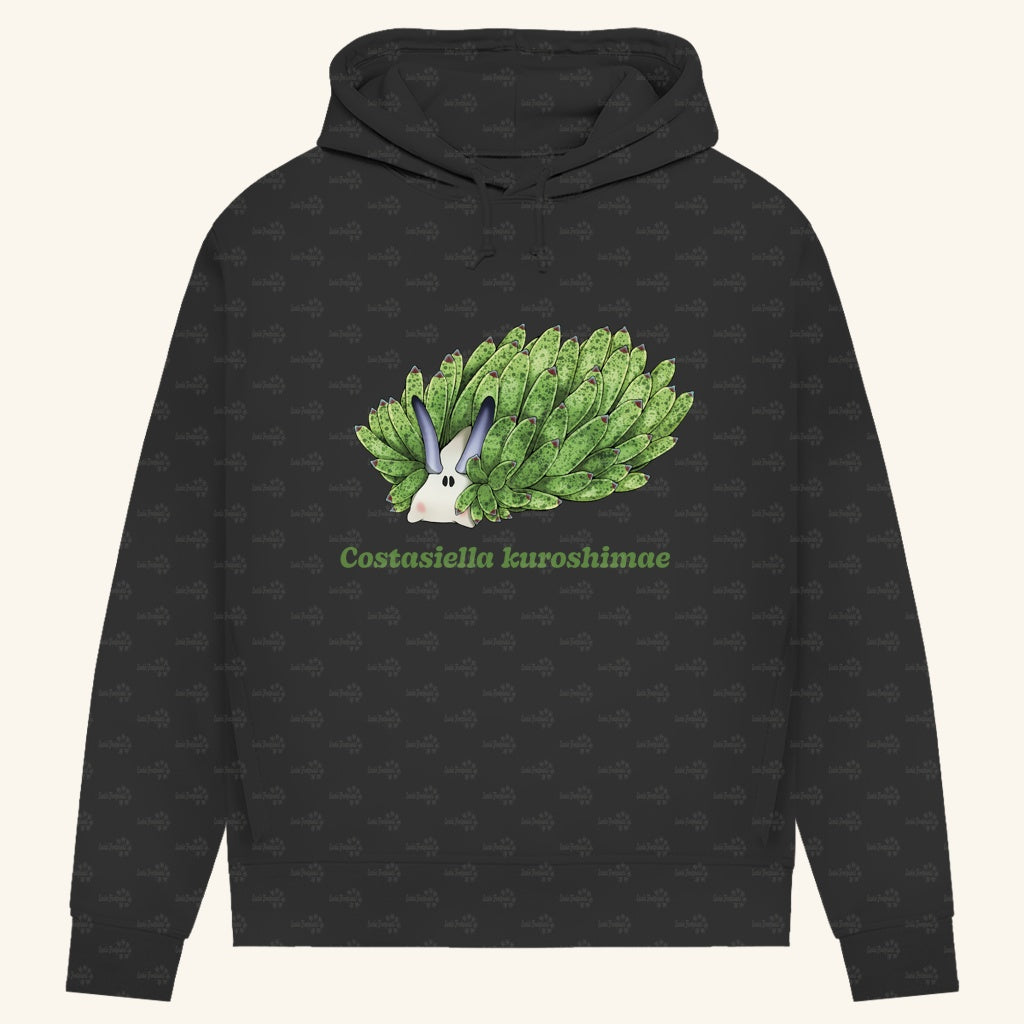 Damen Bio Hoodie mit Seitentaschen | Blattschaf Leafsheep Costasiella kuroshimae