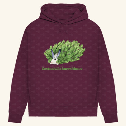 Damen Bio Hoodie mit Seitentaschen | Blattschaf Leafsheep Costasiella kuroshimae