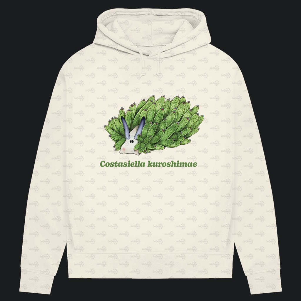 Damen Bio Hoodie mit Seitentaschen | Blattschaf Leafsheep Costasiella kuroshimae