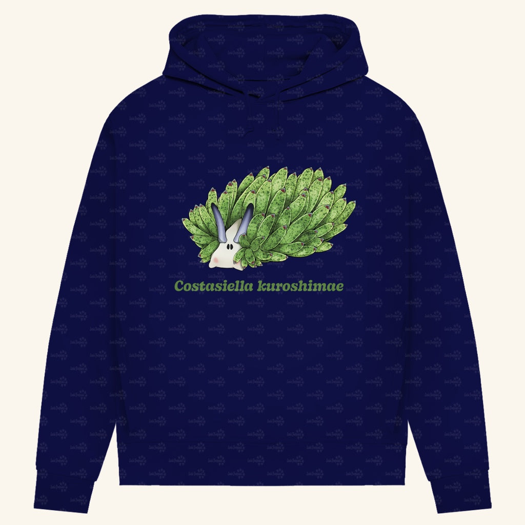 Damen Bio Hoodie mit Seitentaschen | Blattschaf Leafsheep Costasiella kuroshimae