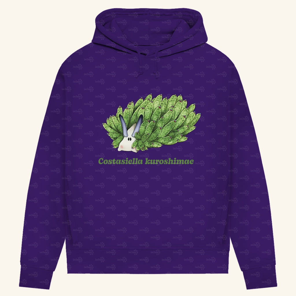 Damen Bio Hoodie mit Seitentaschen | Blattschaf Leafsheep Costasiella kuroshimae