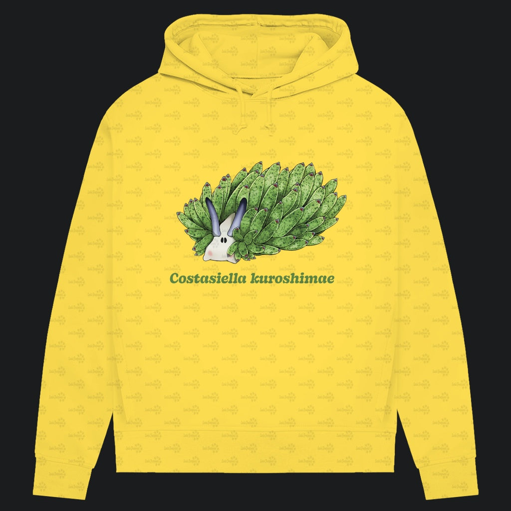 Damen Bio Hoodie mit Seitentaschen | Blattschaf Leafsheep Costasiella kuroshimae