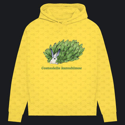 Damen Bio Hoodie mit Seitentaschen | Blattschaf Leafsheep Costasiella kuroshimae