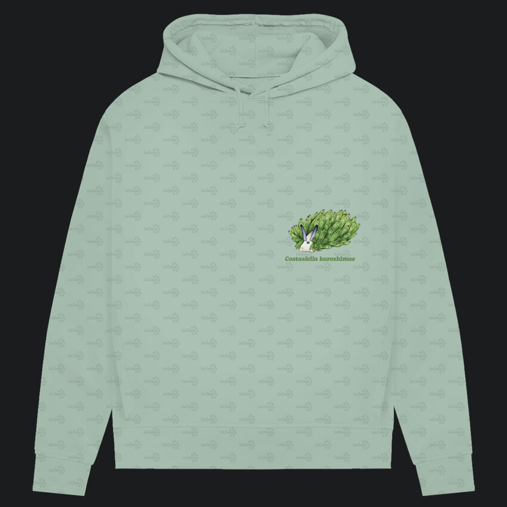 Damen Bio Hoodie mit Seitentaschen | Blattschaf Leafsheep Costasiella kuroshimae