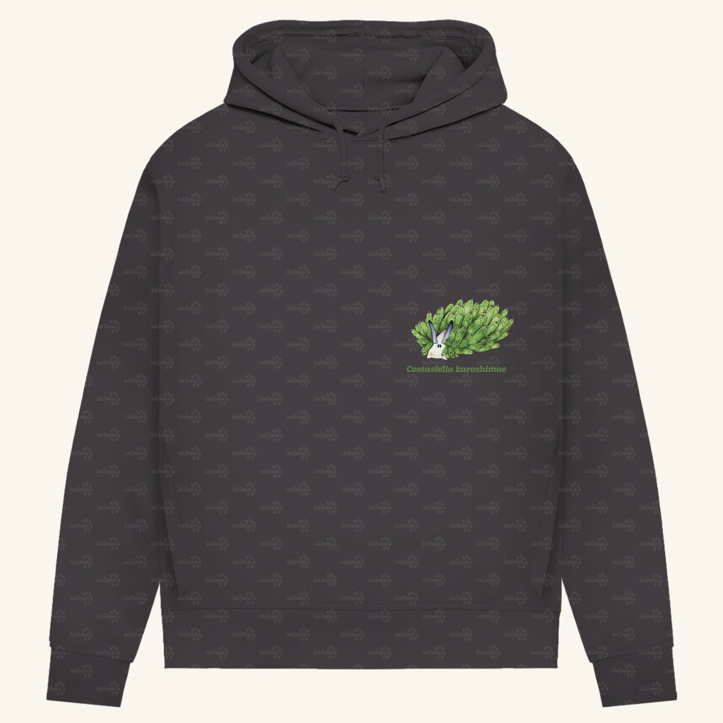 Damen Bio Hoodie mit Seitentaschen | Blattschaf Leafsheep Costasiella kuroshimae