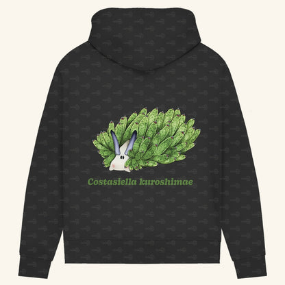 Damen Bio Hoodie mit Seitentaschen | Blattschaf Leafsheep Costasiella kuroshimae