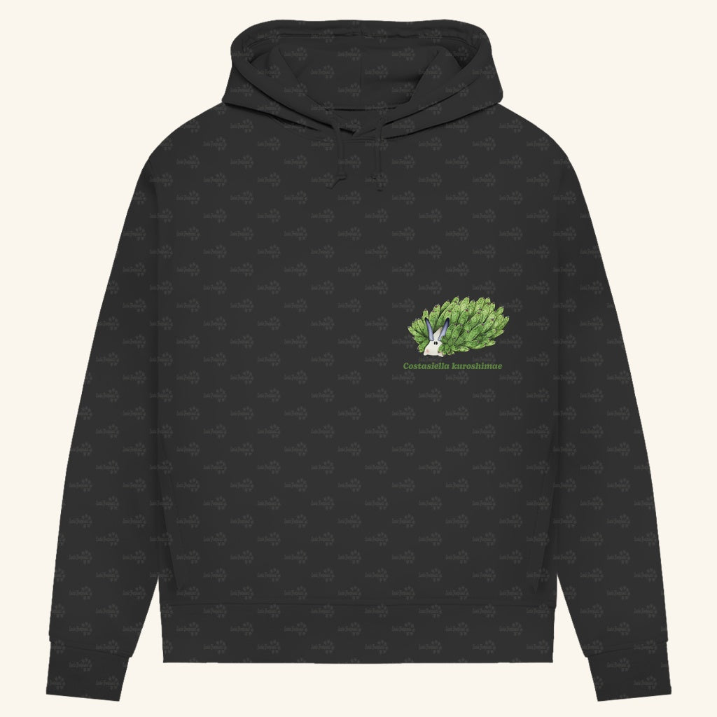 Damen Bio Hoodie mit Seitentaschen | Blattschaf Leafsheep Costasiella kuroshimae