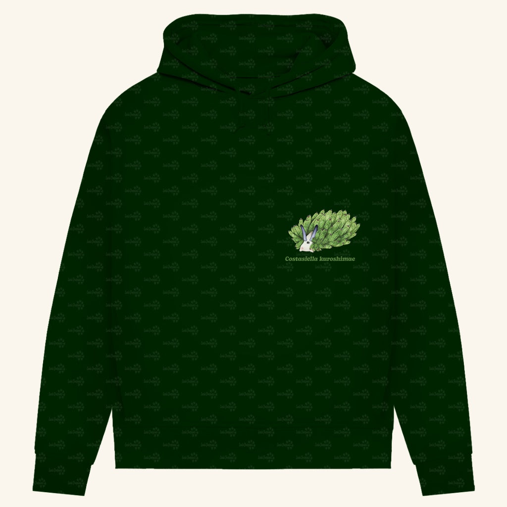 Damen Bio Hoodie mit Seitentaschen | Blattschaf Leafsheep Costasiella kuroshimae