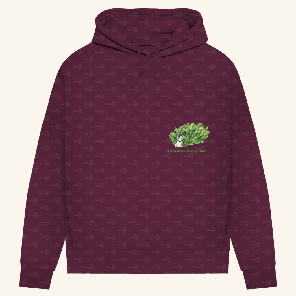 Damen Bio Hoodie mit Seitentaschen | Blattschaf Leafsheep Costasiella kuroshimae