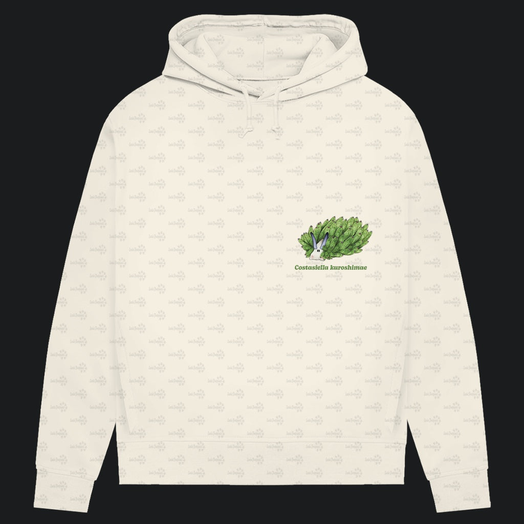 Damen Bio Hoodie mit Seitentaschen | Blattschaf Leafsheep Costasiella kuroshimae