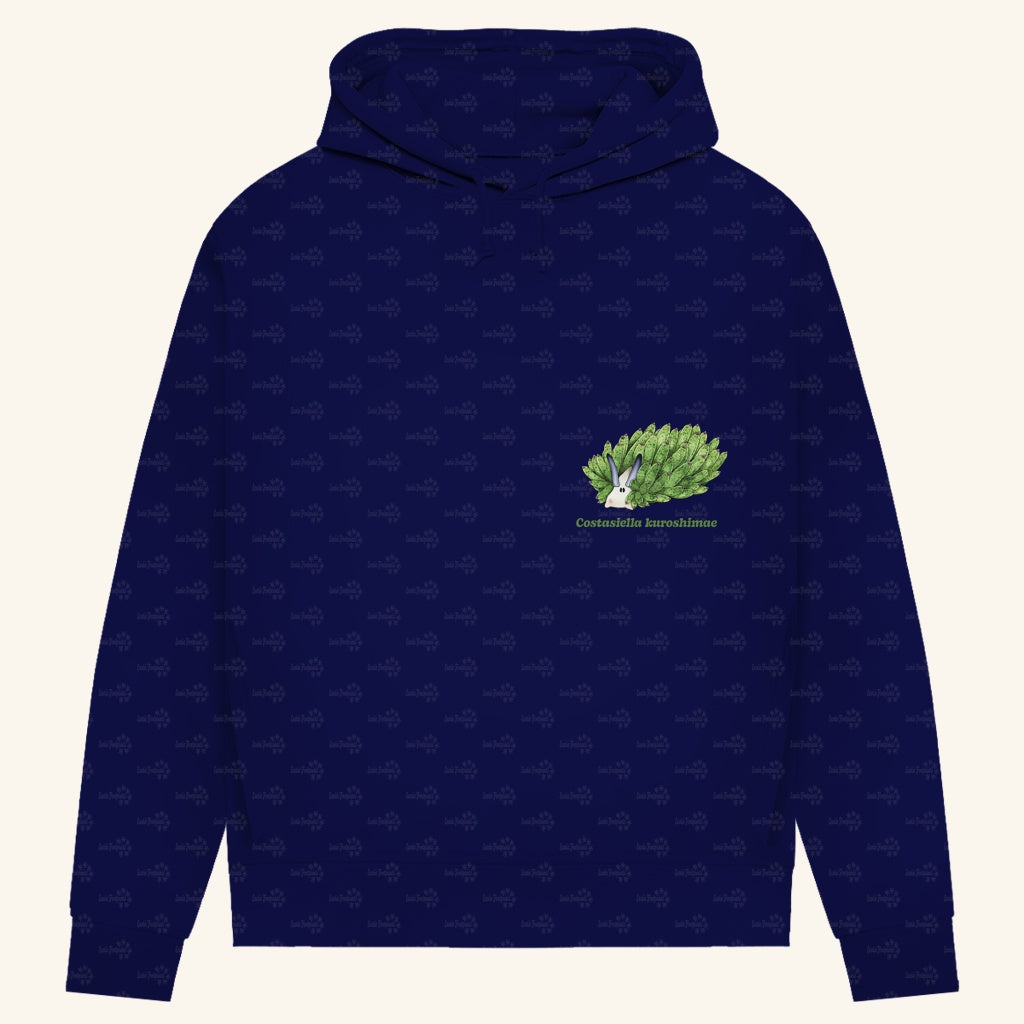 Damen Bio Hoodie mit Seitentaschen | Blattschaf Leafsheep Costasiella kuroshimae