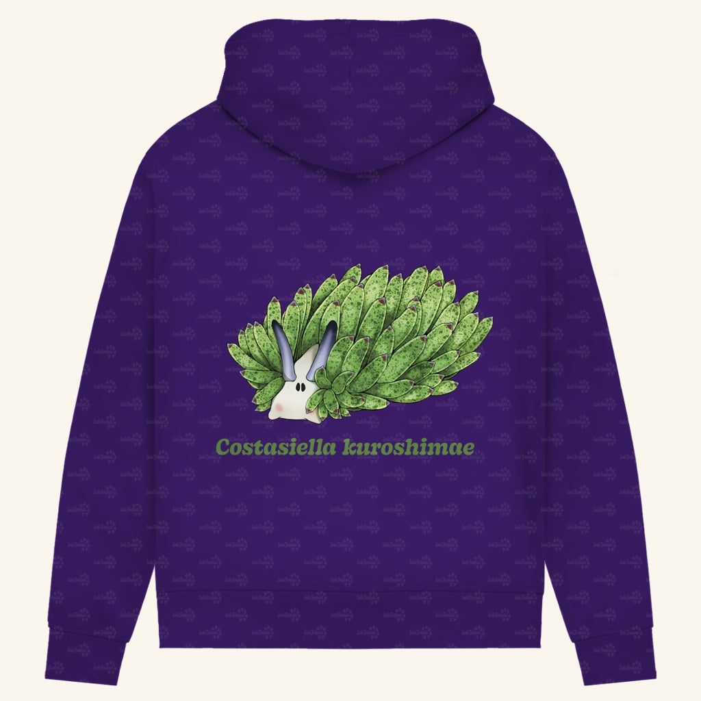 Damen Bio Hoodie mit Seitentaschen | Blattschaf Leafsheep Costasiella kuroshimae