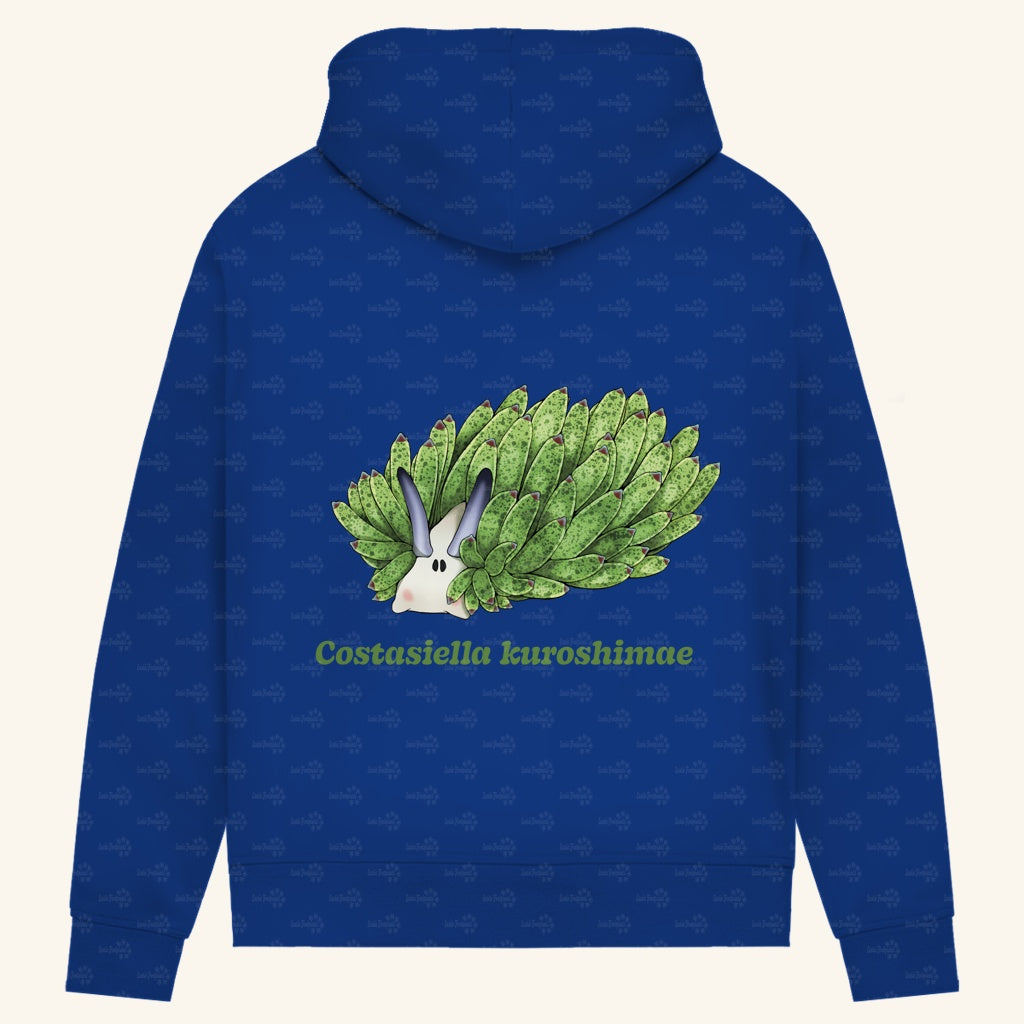 Damen Bio Hoodie mit Seitentaschen | Blattschaf Leafsheep Costasiella kuroshimae