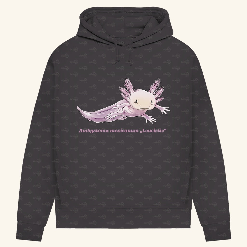 Damen Bio Hoodie mit Seitentaschen | Axolotl Ambystoma mexicanum Leucistic