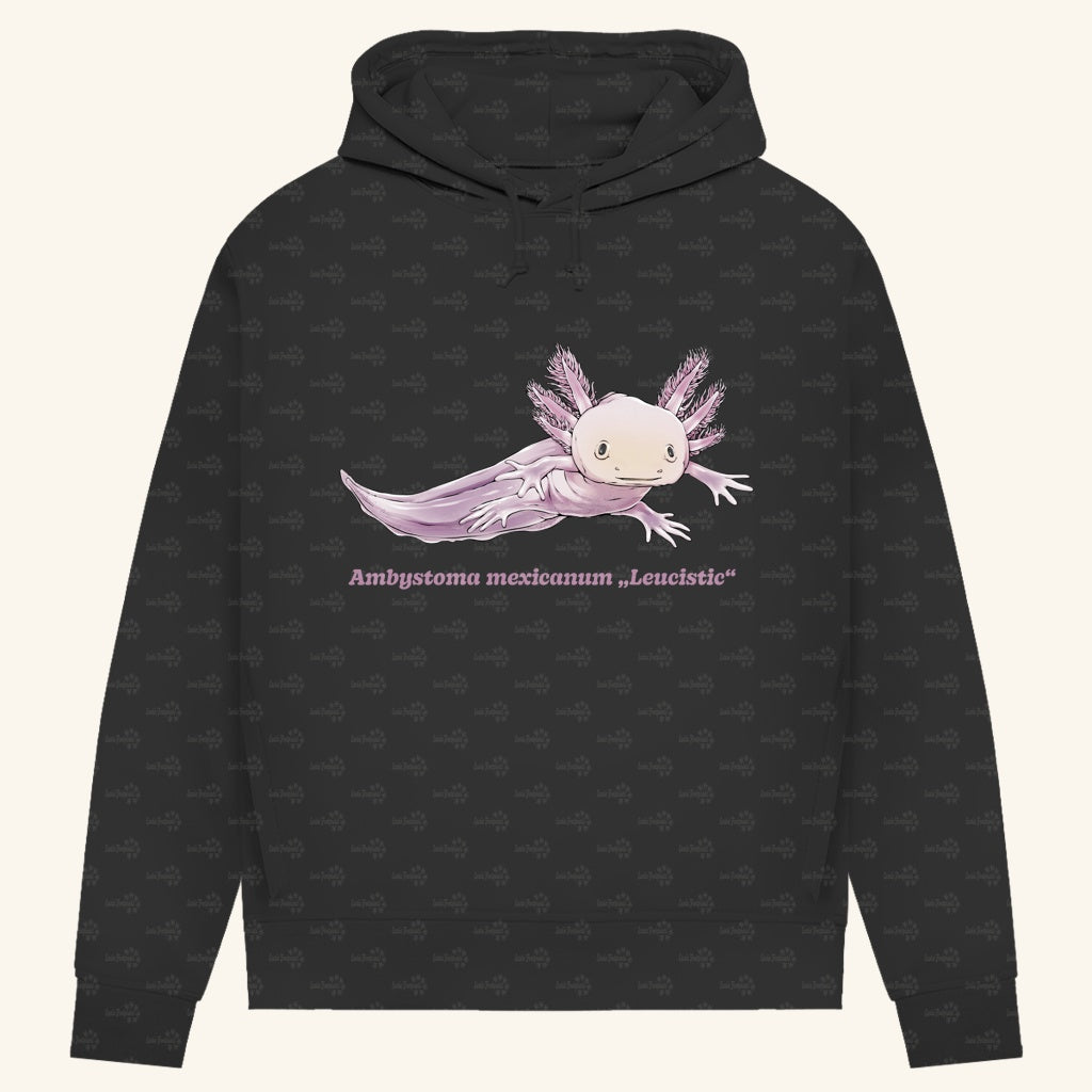 Damen Bio Hoodie mit Seitentaschen | Axolotl Ambystoma mexicanum Leucistic