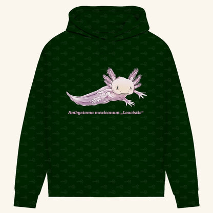Damen Bio Hoodie mit Seitentaschen | Axolotl Ambystoma mexicanum Leucistic