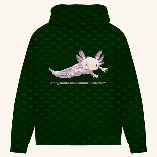 Damen Bio Hoodie mit Seitentaschen | Axolotl Ambystoma mexicanum Leucistic