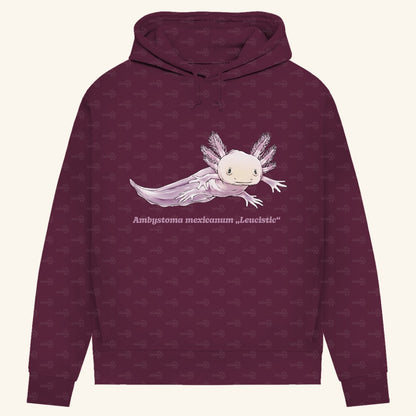 Damen Bio Hoodie mit Seitentaschen | Axolotl Ambystoma mexicanum Leucistic