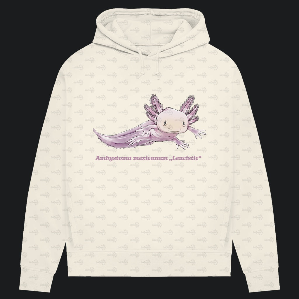 Damen Bio Hoodie mit Seitentaschen | Axolotl Ambystoma mexicanum Leucistic