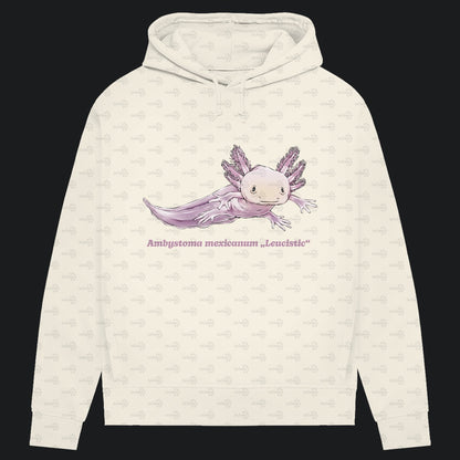 Damen Bio Hoodie mit Seitentaschen | Axolotl Ambystoma mexicanum Leucistic