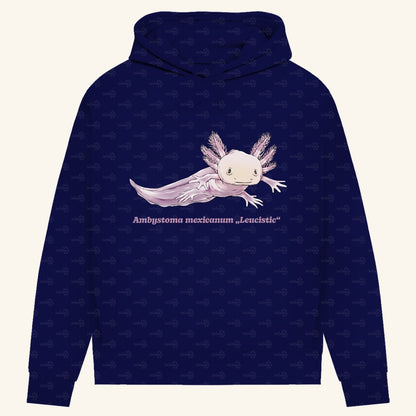 Damen Bio Hoodie mit Seitentaschen | Axolotl Ambystoma mexicanum Leucistic