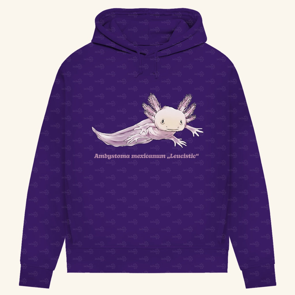 Damen Bio Hoodie mit Seitentaschen | Axolotl Ambystoma mexicanum Leucistic