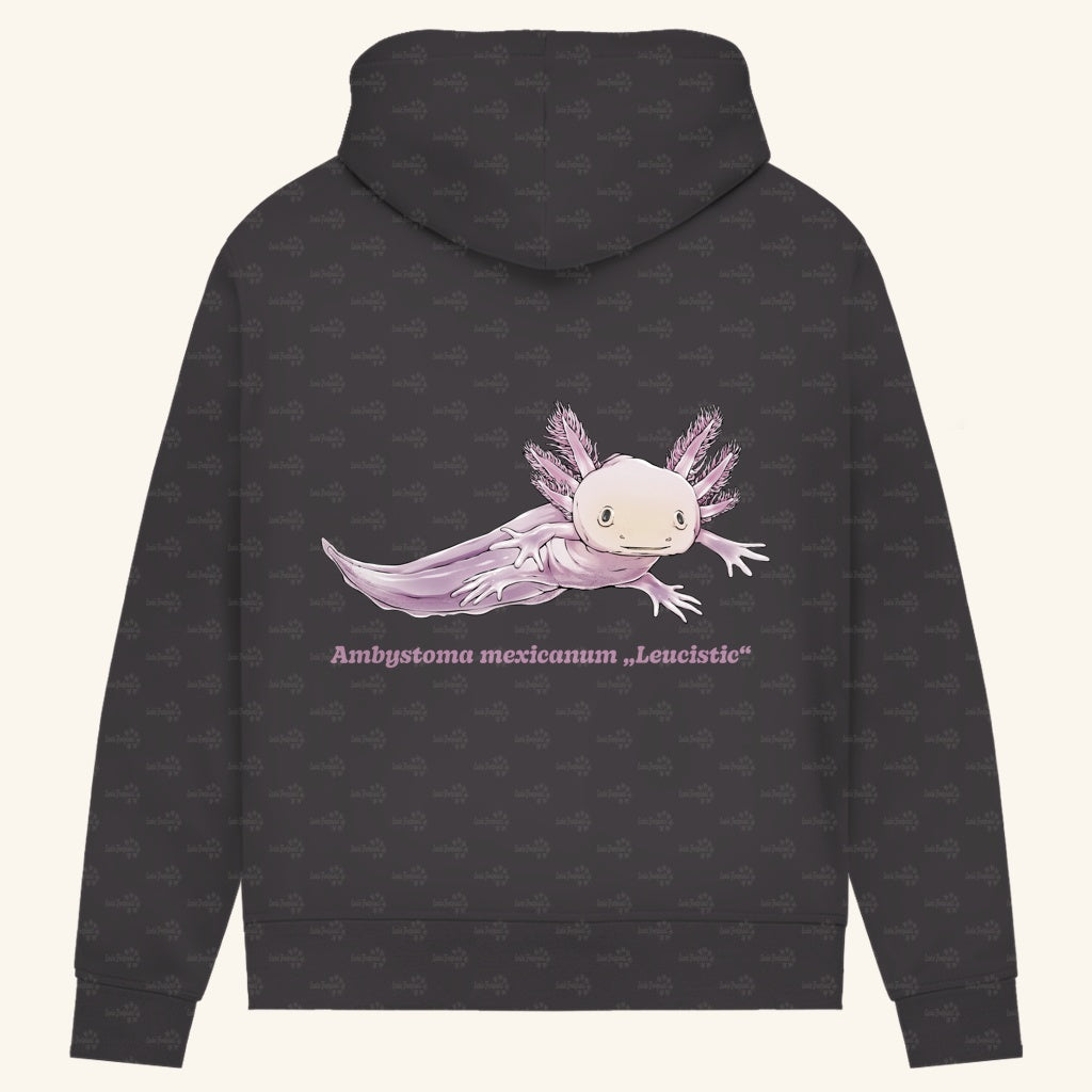 Damen Bio Hoodie mit Seitentaschen | Axolotl Ambystoma mexicanum Leucistic