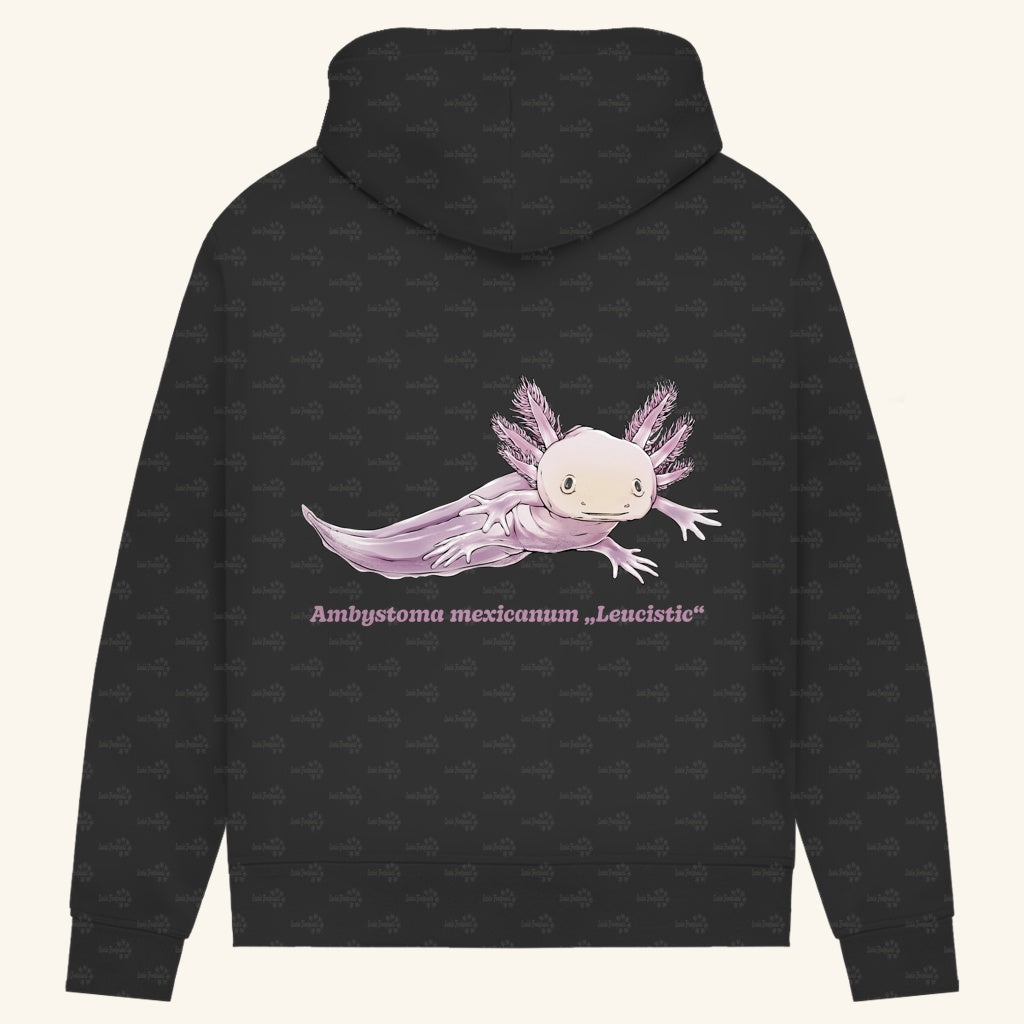 Damen Bio Hoodie mit Seitentaschen | Axolotl Ambystoma mexicanum Leucistic