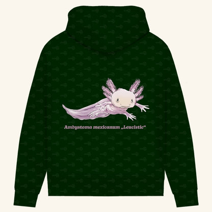 Damen Bio Hoodie mit Seitentaschen | Axolotl Ambystoma mexicanum Leucistic