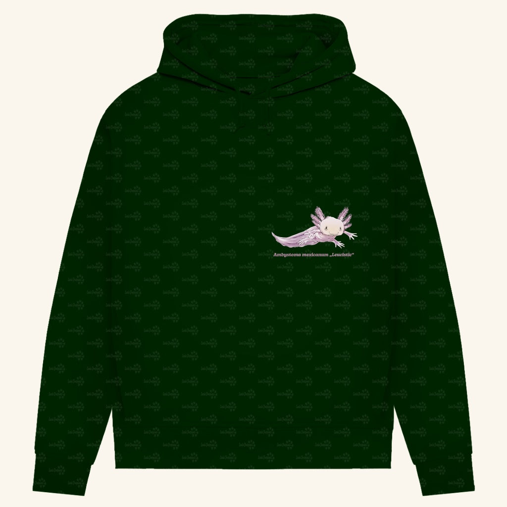 Damen Bio Hoodie mit Seitentaschen | Axolotl Ambystoma mexicanum Leucistic