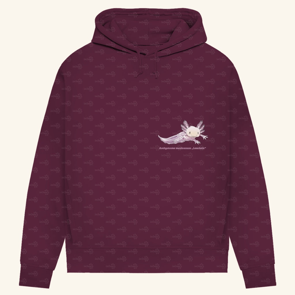 Damen Bio Hoodie mit Seitentaschen | Axolotl Ambystoma mexicanum Leucistic