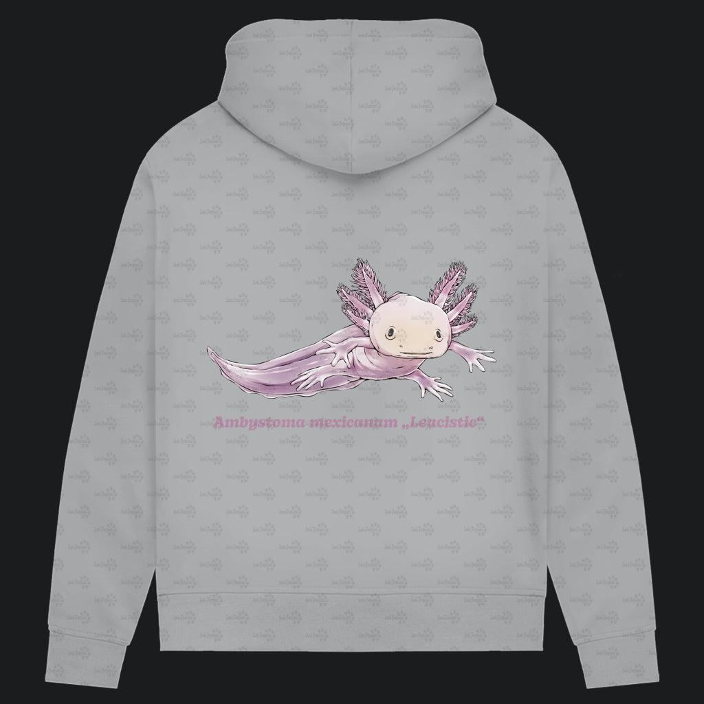 Damen Bio Hoodie mit Seitentaschen | Axolotl Ambystoma mexicanum Leucistic
