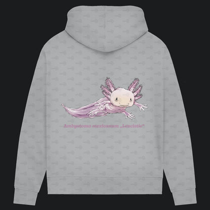 Damen Bio Hoodie mit Seitentaschen | Axolotl Ambystoma mexicanum Leucistic