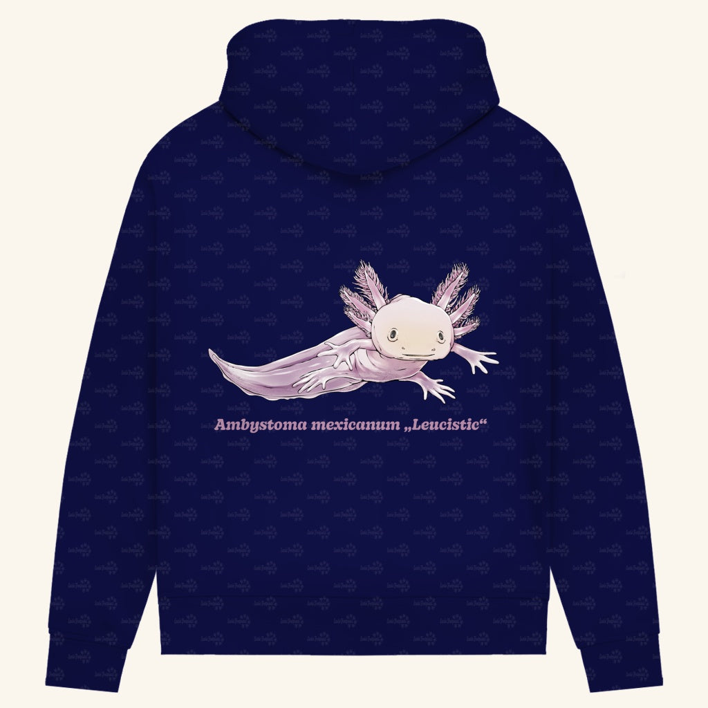 Damen Bio Hoodie mit Seitentaschen | Axolotl Ambystoma mexicanum Leucistic