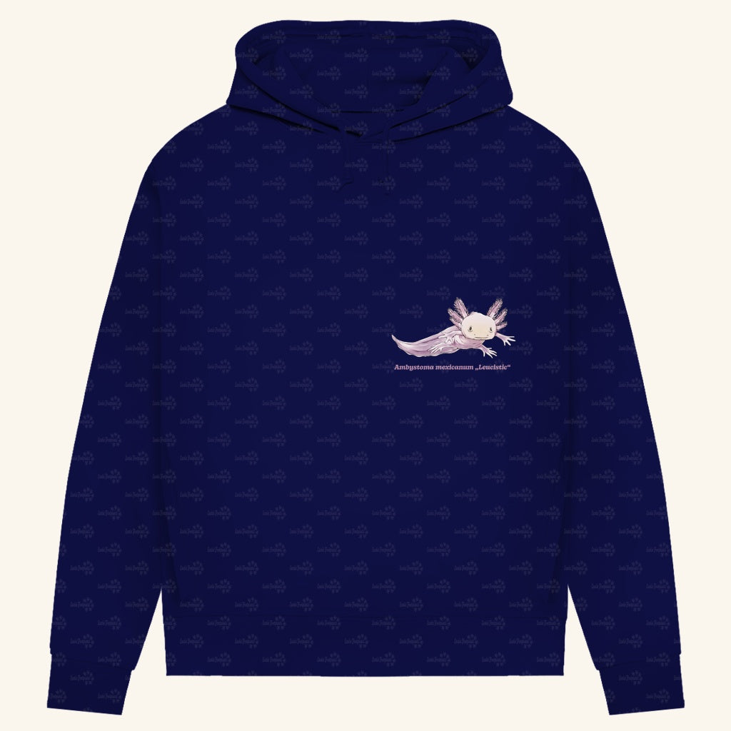 Damen Bio Hoodie mit Seitentaschen | Axolotl Ambystoma mexicanum Leucistic