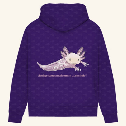 Damen Bio Hoodie mit Seitentaschen | Axolotl Ambystoma mexicanum Leucistic