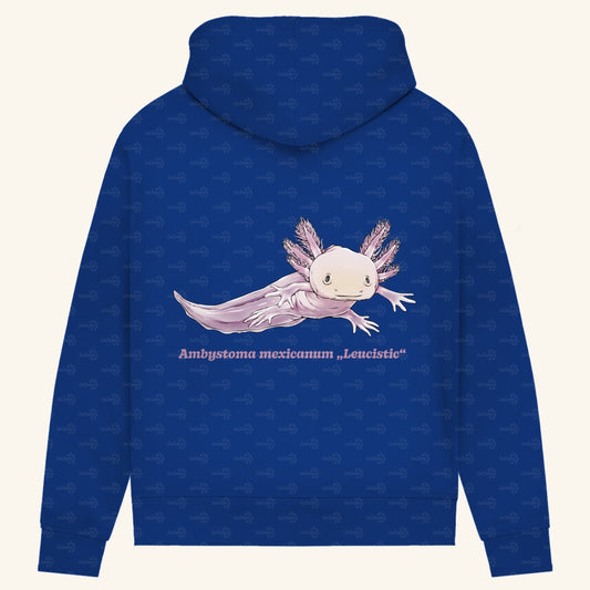 Damen Bio Hoodie mit Seitentaschen | Axolotl Ambystoma mexicanum Leucistic