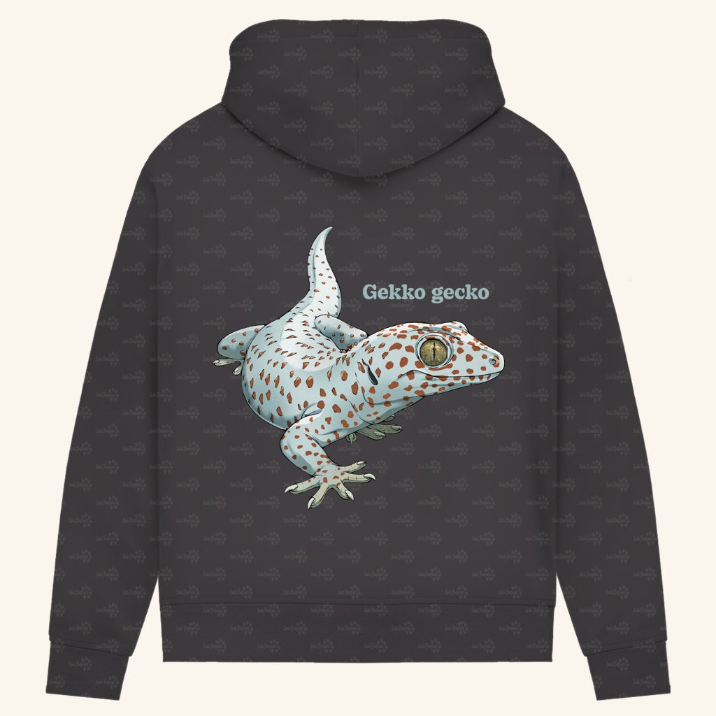 Damen Bio Hoodie mit Seitentaschen | Tokeh Gecko Gekko gecko