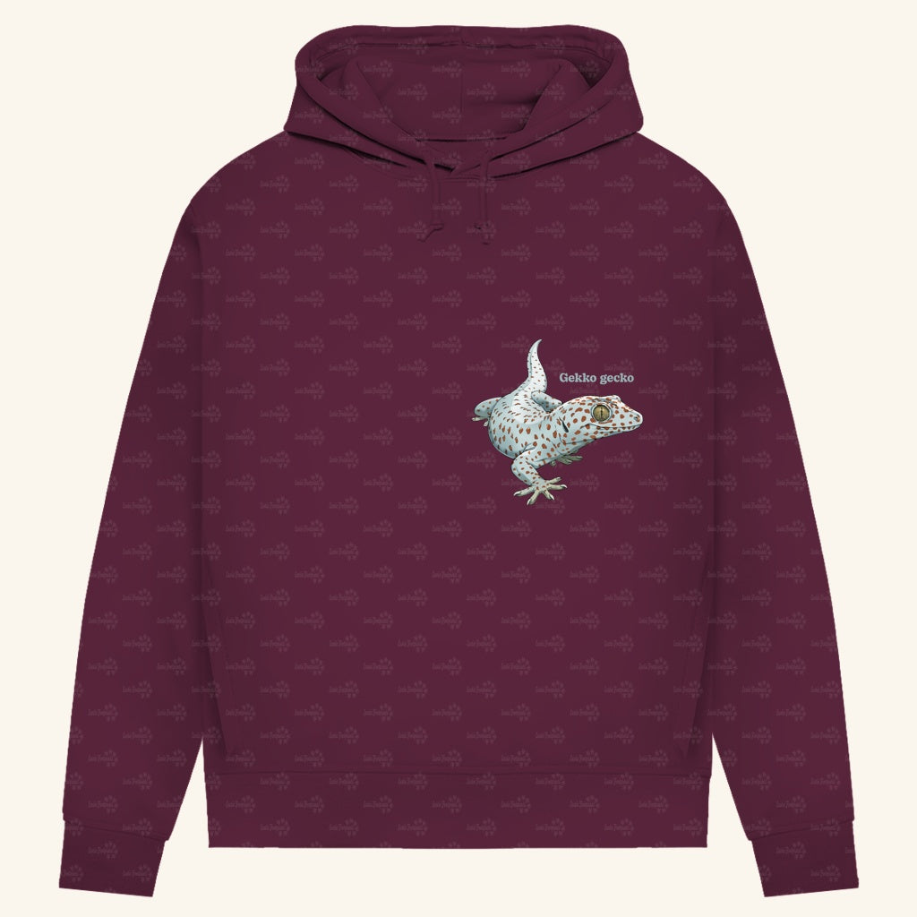 Damen Bio Hoodie mit Seitentaschen | Tokeh Gecko Gekko gecko