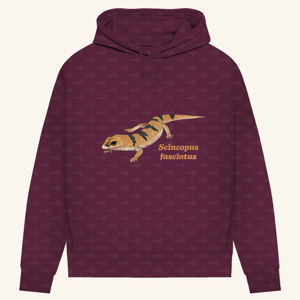 Damen Bio Hoodie mit Seitentaschen | Peters' gebänderter Skink Scincopus fasciatus
