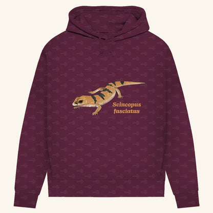 Damen Bio Hoodie mit Seitentaschen | Peters' gebänderter Skink Scincopus fasciatus