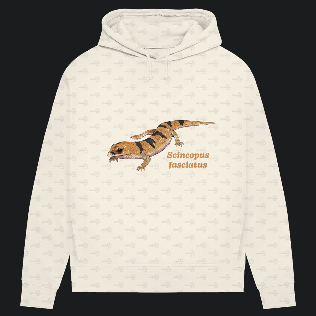 Damen Bio Hoodie mit Seitentaschen | Peters' gebänderter Skink Scincopus fasciatus