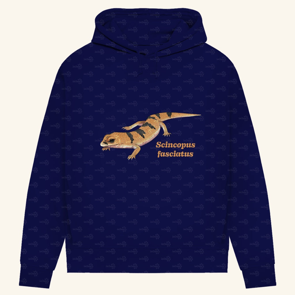 Damen Bio Hoodie mit Seitentaschen | Peters' gebänderter Skink Scincopus fasciatus