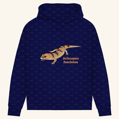 Damen Bio Hoodie mit Seitentaschen | Peters' gebänderter Skink Scincopus fasciatus