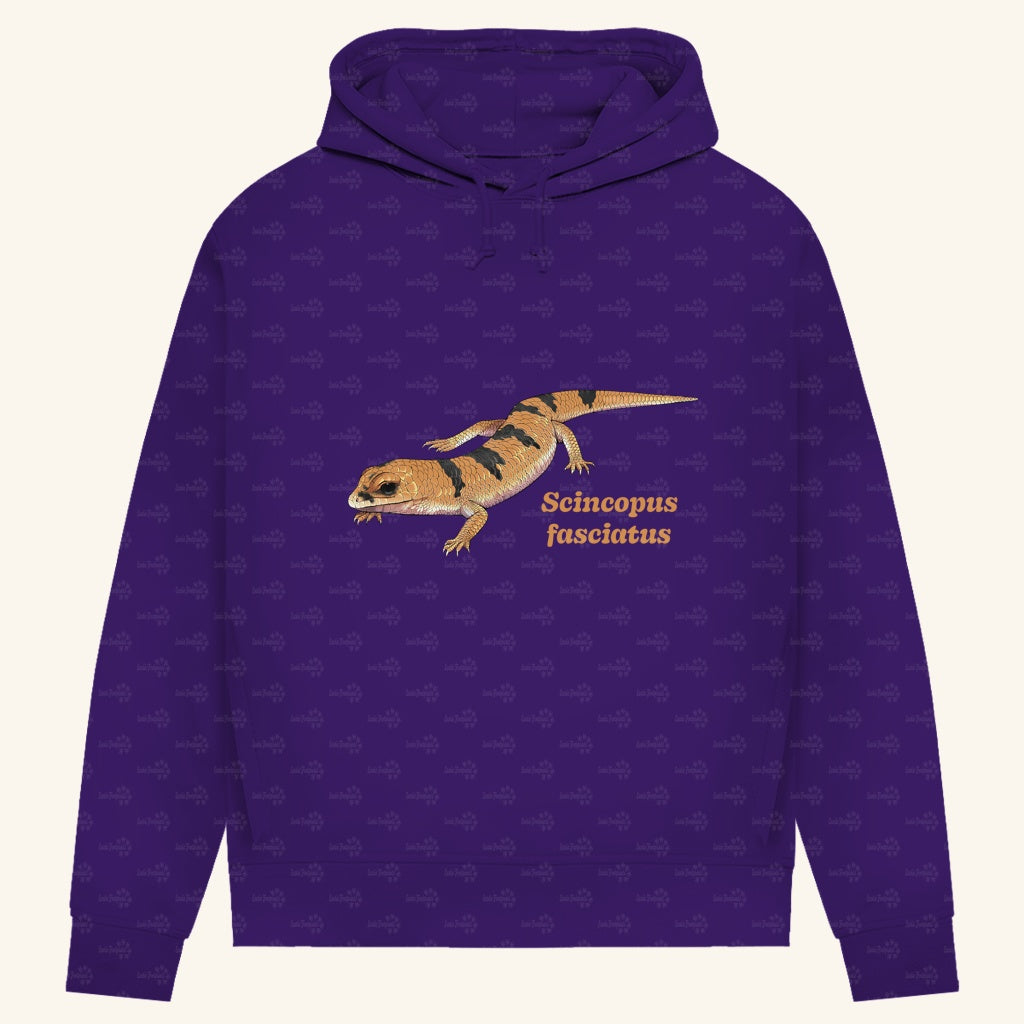 Damen Bio Hoodie mit Seitentaschen | Peters' gebänderter Skink Scincopus fasciatus