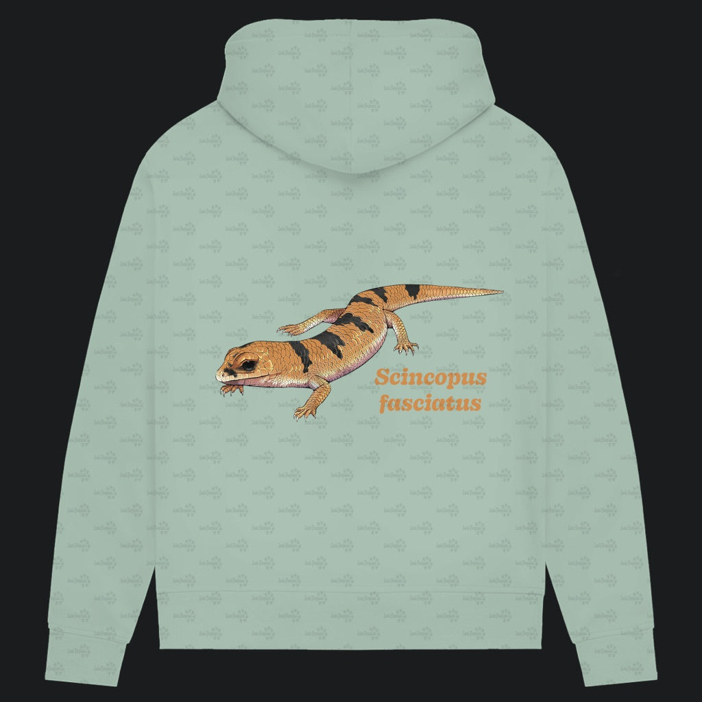 Damen Bio Hoodie mit Seitentaschen | Peters' gebänderter Skink Scincopus fasciatus