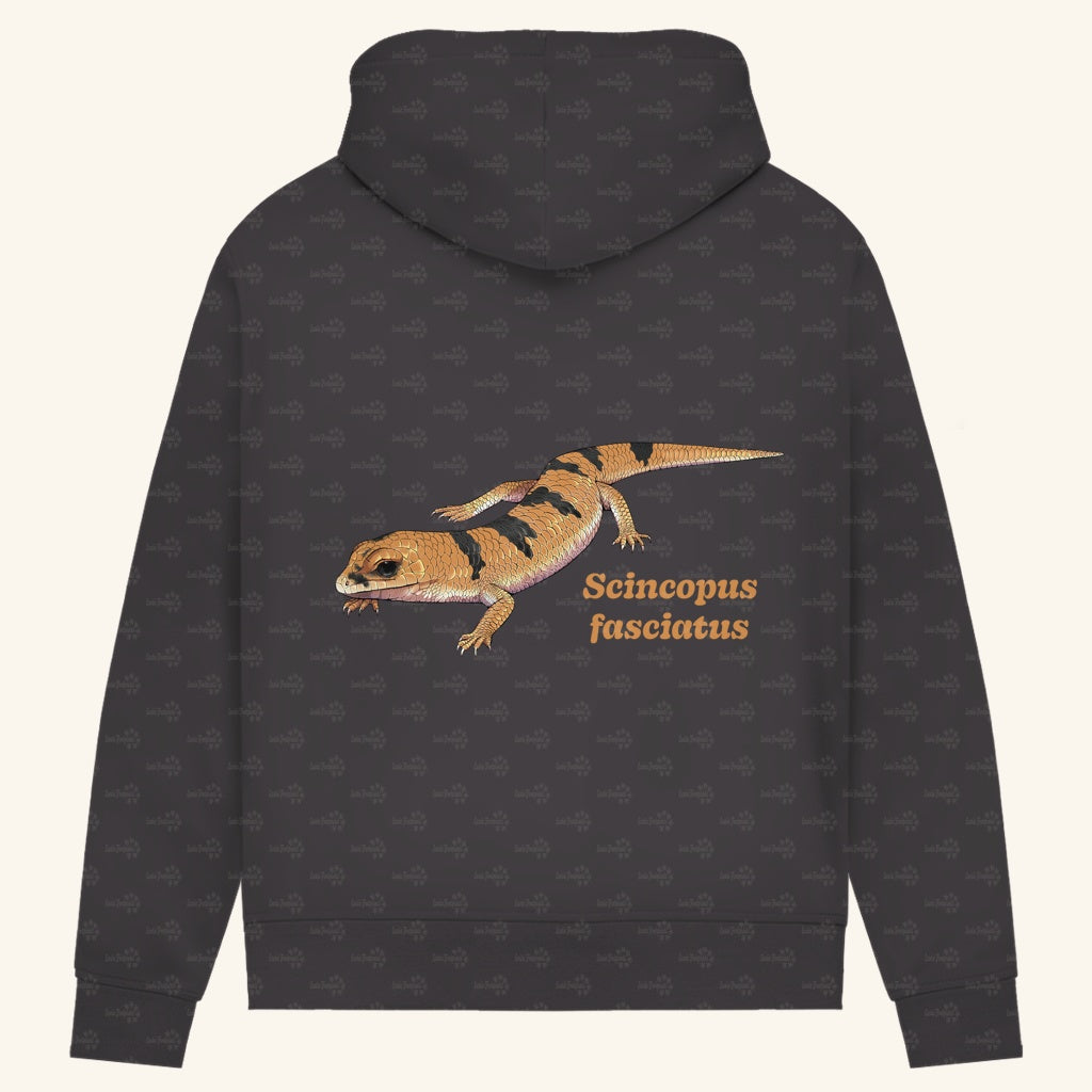 Damen Bio Hoodie mit Seitentaschen | Peters' gebänderter Skink Scincopus fasciatus